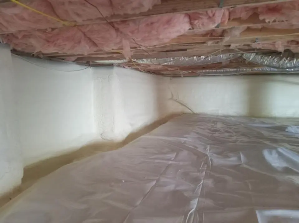 Crawl space encapsulation with closed-cell spray foam for Roof Maintenance in Parkville